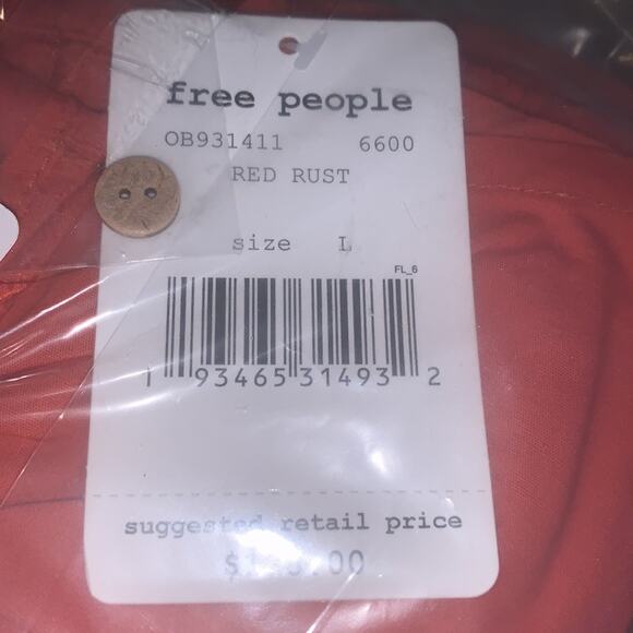 FREE PEOPLE Hold On Mini Dress. Large. Red Rust - Picture 5 of 5